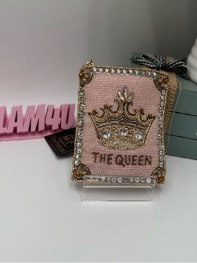 Mary Frances "The Queen" Beaded Crown Coin Purse Key Fob NWT
